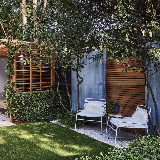 Tooting garden designer sophisticated outdoor retreat kitchen pergola contemporary features planting paving